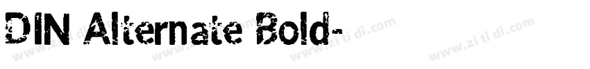 DIN Alternate Bold字体转换